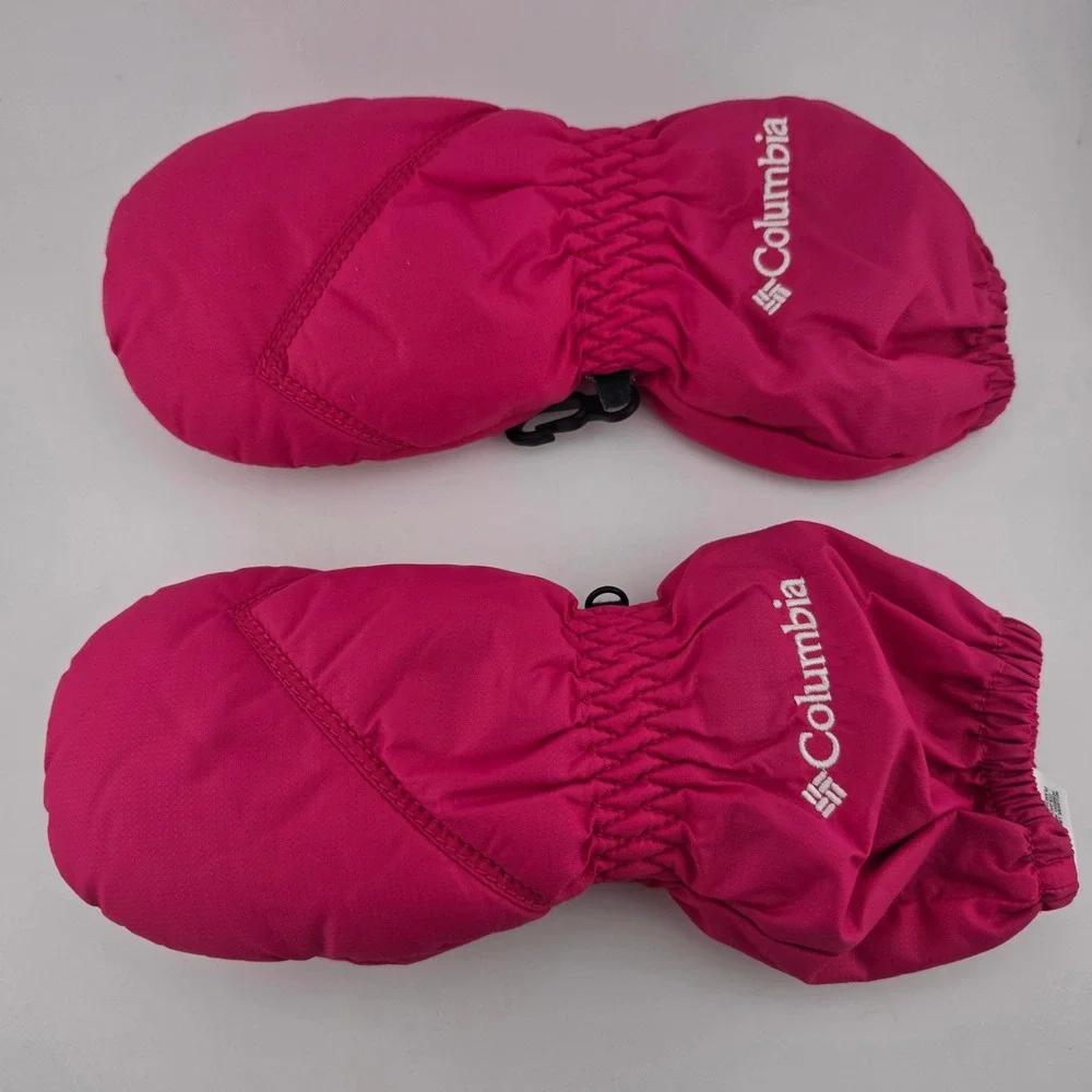 Columbia Mittens Insulated Pink O/S Elasticized Snow Gear Outdoor Warmth